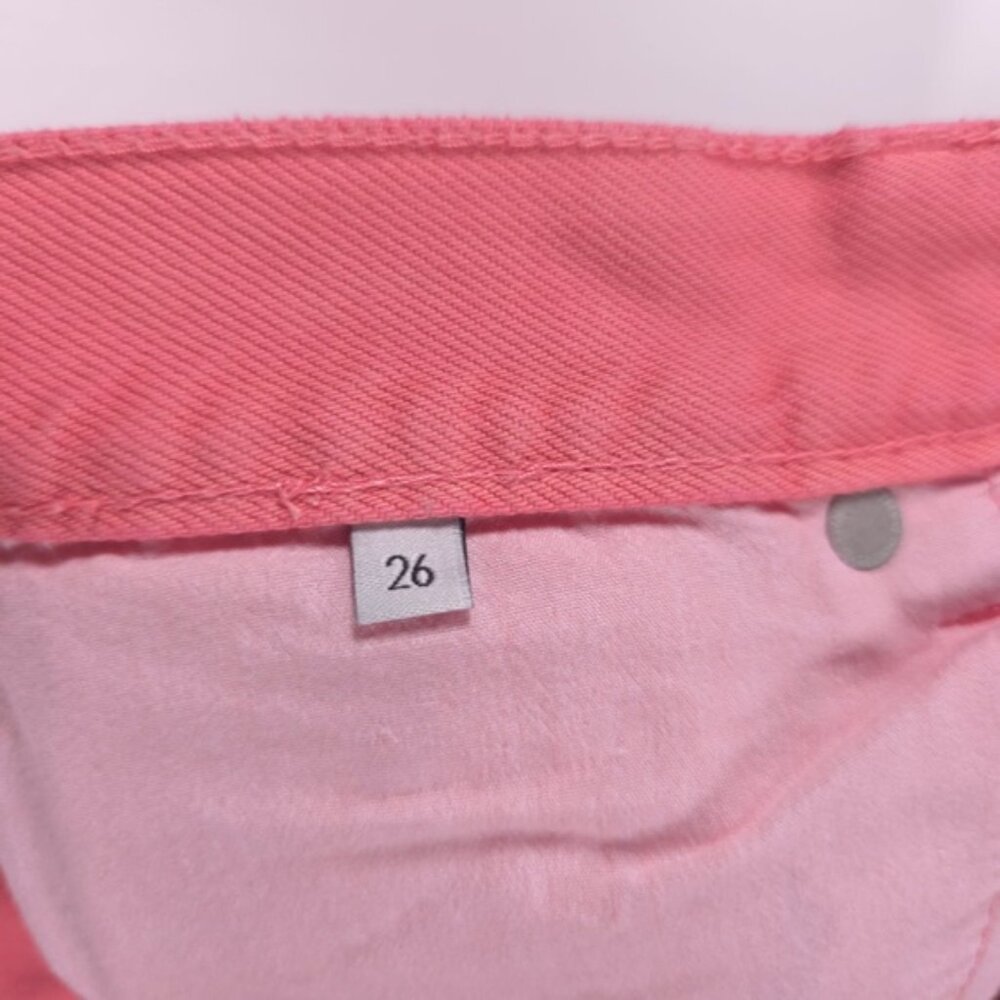 NWT BOYISH The Toby Straight Jeans Pretty Pink Tapered High Waist Button‎ Fly 26 - Picture 6 of 16